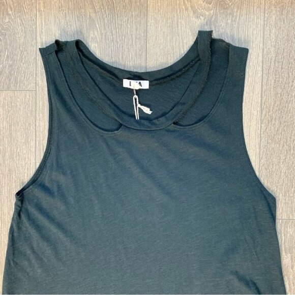 Revolve LNA Aura Dress Mini T-shirt Cut Out Hi Low Asymmetric Hem Cotton - Picture 7 of 15